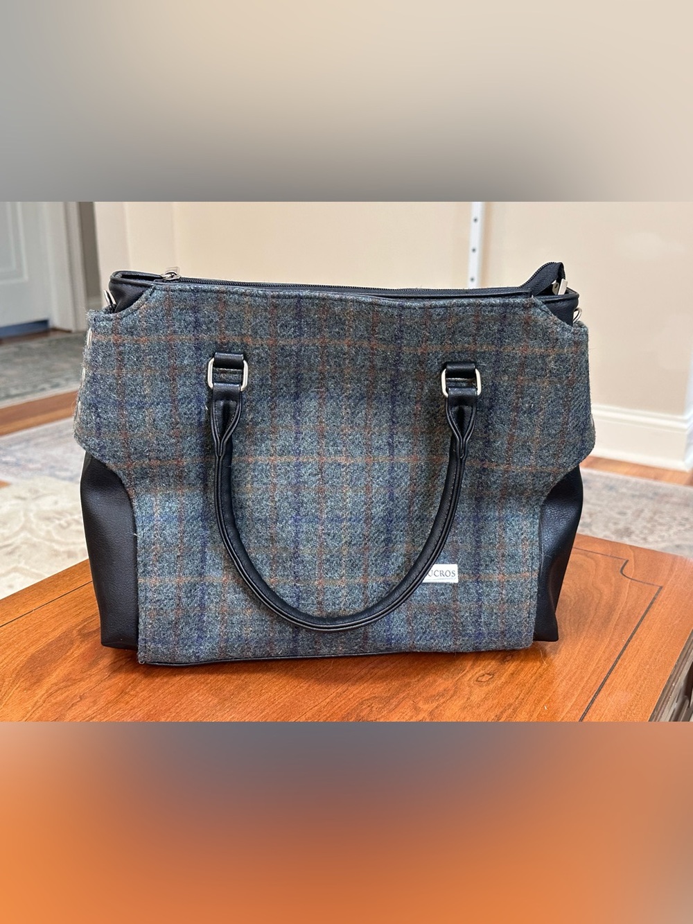 Mucros Weavers Emily Tweed Tote Bag Irish Wool Plaid Killarney Ireland